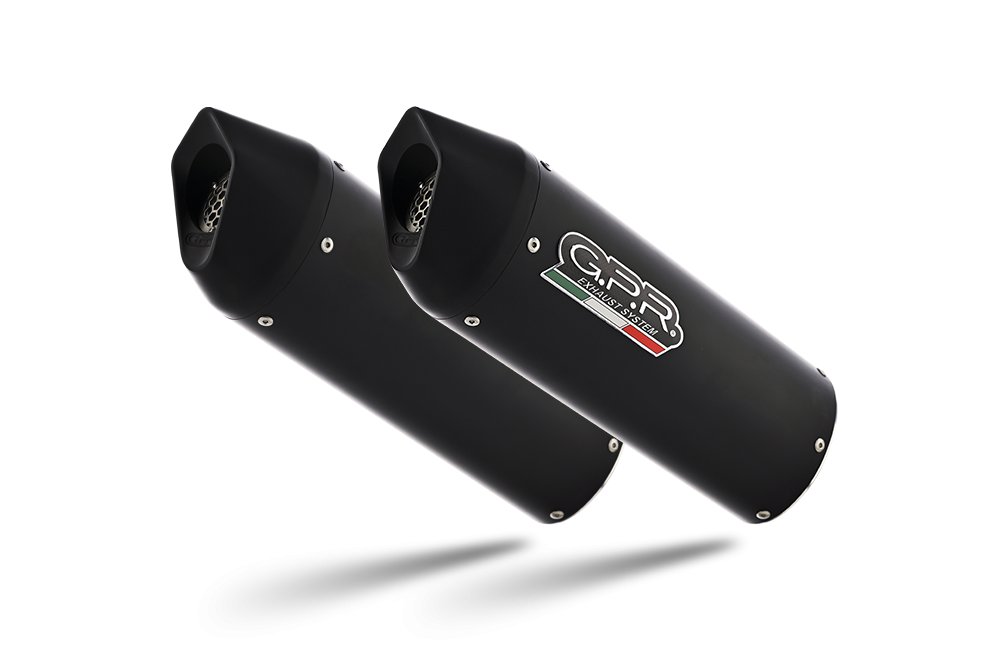 Scarico GPR compatibile con  Bmw K 1600 Gtl 2017-2021, Furore Evo4 Nero, Coppia di terminali di scarico omologati, forniti con db killer removibili e raccordi specifici