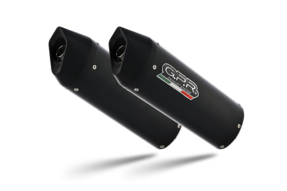 GPR exhaust compatible with  Ducati ST4 -ST4 S  1999-2005, Furore Nero, Dual Homologated legal slip-on exhaust including removable db killers and link pipes 