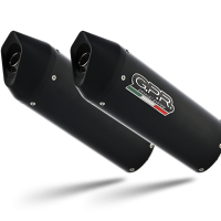 GPR exhaust compatible with  Ducati Monster S4 2001-2003, Furore Nero, Dual Homologated legal slip-on exhaust including removable db killers and link pipes 
