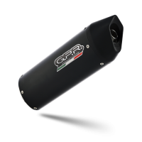 Scarico GPR compatibile con  Husqvarna TE 410 E  2005-2006, Furore Nero, Terminale di scarico semi-completo, omologato, con db killer estraibile e raccordo specifico