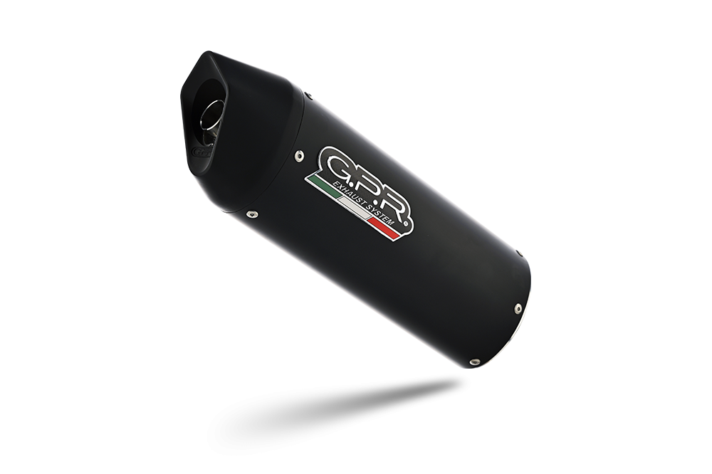 GPR exhaust compatible with  Honda Cbr 250 R 2010-2014, Furore Nero, Homologated legal slip-on exhaust including removable db killer, link pipe and catalyst 