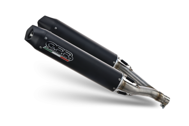 GPR exhaust compatible with  Aprilia Dorsoduro 750  2008-2016, Furore Nero, Dual Homologated legal slip-on exhaust including removable db killers and link pipes 