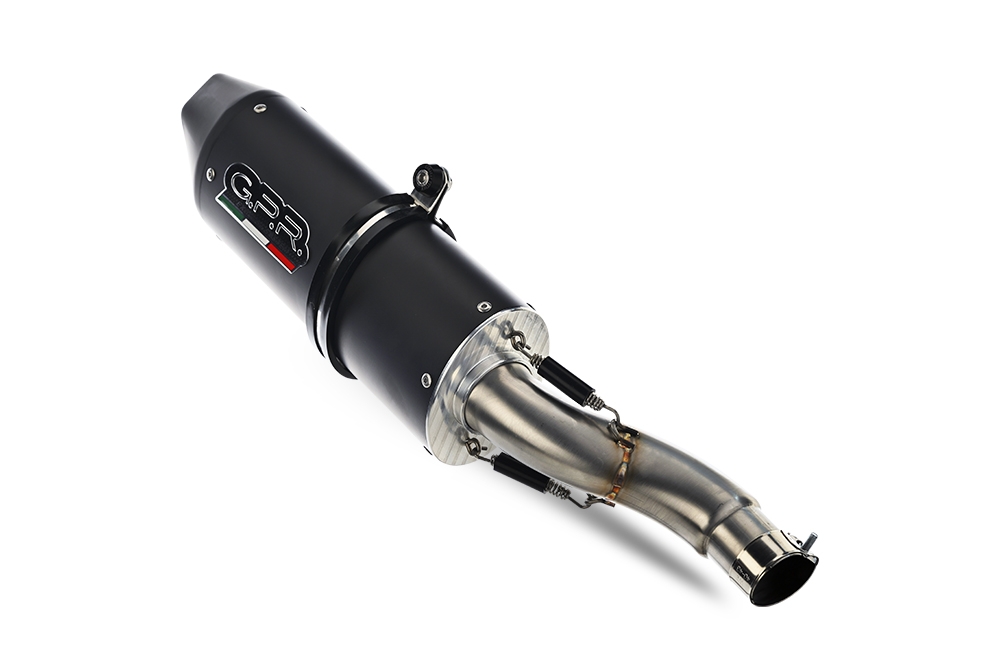 Scarico GPR compatibile con  Suzuki Burgman An 650 2013-2016, Furore Nero, Scarico completo omologato,fornito con db killer estraibile,catalizzatore e collettore