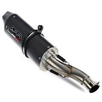 Scarico GPR compatibile con  Suzuki Burgman An 650 2013-2016, Furore Nero, Scarico completo omologato,fornito con db killer estraibile,catalizzatore e collettore