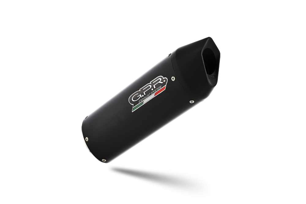 Scarico GPR compatibile con  Moto Guzzi V85 TT 2019-2020, Furore Nero, Terminale di scarico racing, con raccordo, senza omologazione