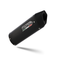 Scarico GPR compatibile con  Moto Guzzi V85 TT 2019-2020, Furore Nero, Terminale di scarico racing, con raccordo, senza omologazione