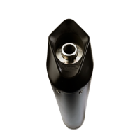 Scarico GPR compatibile con  Aprilia Leonardo 125 1996-2006, Furore Nero, Scarico completo racing, fornito con db killer estraibile e collettore, non conforme per uso stradale