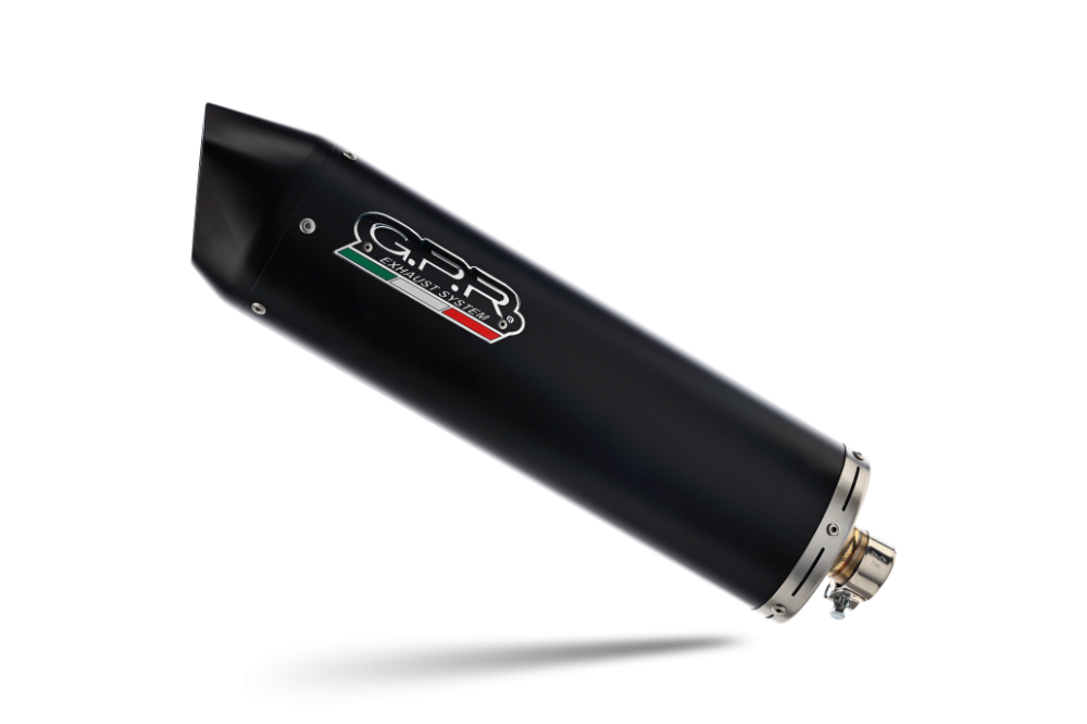 Scarico GPR compatibile con  Suzuki Burgman Uh 125 2007-2013, Furore Nero, Scarico completo racing, fornito con db killer estraibile e collettore, non conforme per uso stradale