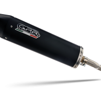 Scarico GPR compatibile con  Aprilia Leonardo 125 1996-2006, Furore Nero, Scarico completo racing, fornito con db killer estraibile e collettore, non conforme per uso stradale