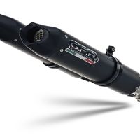 Scarico GPR compatibile con  Aprilia Dorsoduro 1200 2011-2016, Furore Evo4 Nero, Coppia di terminali di scarico omologati, forniti con db killer removibile, catalizzatori e raccordi specifici