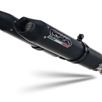 Scarico GPR compatibile con  Aprilia Shiver 900 2017-2020, Furore Evo4 Nero, Coppia di terminali di scarico omologati, forniti con db killer removibili e raccordi specifici
