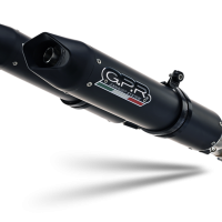 Scarico GPR compatibile con  Aprilia Dorsoduro 750  2008-2016, Furore Nero, Coppia di terminali di scarico omologati, forniti con db killer removibili e raccordi specifici