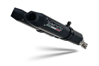 GPR exhaust compatible with  Aprilia Dorsoduro 750  2008-2016, Furore Nero, Dual racing slip-on exhaust including link pipes 