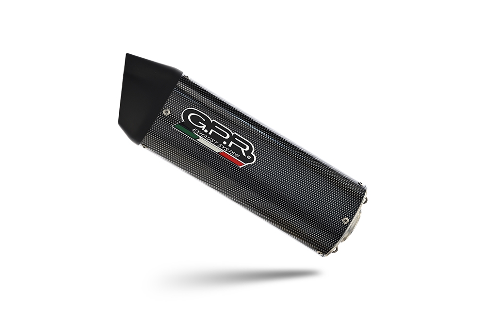 GPR exhaust compatible with  Kawasaki Versys 650 2006-2014, Furore Poppy, Homologated legal slip-on exhaust including removable db killer and link pipe 