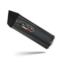 GPR exhaust compatible with  Kawasaki Versys 650 2006-2014, Furore Poppy, Homologated legal slip-on exhaust including removable db killer and link pipe 