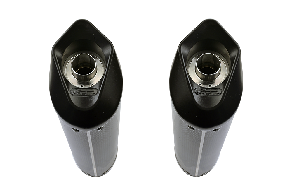 GPR exhaust compatible with  Ducati ST3 2004-2007, Furore Poppy, Dual Homologated legal slip-on exhaust including removable db killers and link pipes 