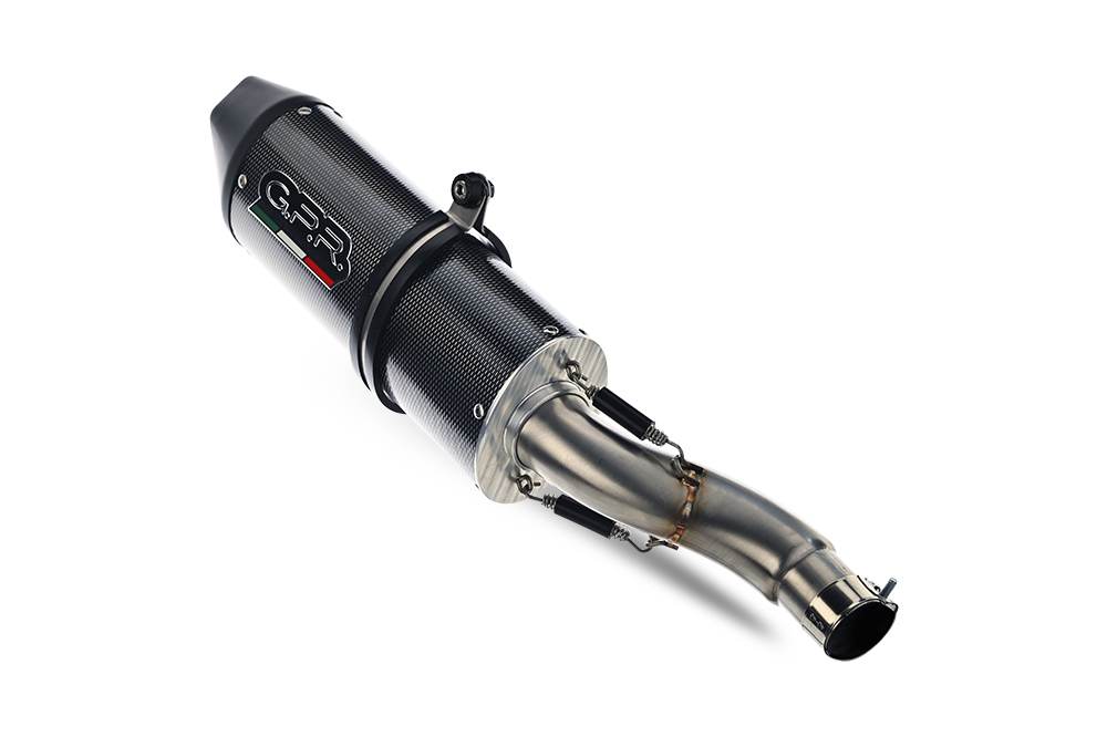 GPR exhaust compatible with  Kawasaki Versys 650 2006-2014, Furore Poppy, Homologated legal slip-on exhaust including removable db killer and link pipe 