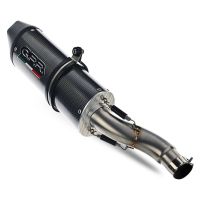 GPR exhaust compatible with  Kawasaki Versys 650 2006-2014, Furore Poppy, Homologated legal slip-on exhaust including removable db killer and link pipe 