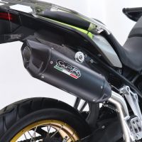 GPR exhaust compatible with  Triumph Tiger 900 GT / Pro / Rally Pro 2024-2025, Furore-X Titanio Nero, Homologated legal slip-on exhaust including removable db killer and link pipe 