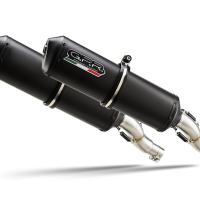 Scarico GPR compatibile con  Yamaha Bt Bulldog 1100 2002-2007, Ghisa , Coppia di terminali di scarico omologati, forniti con db killer removibile, catalizzatori e raccordi specifici
