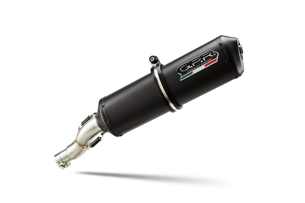 Scarico GPR compatibile con  Bmw R 1150 R 2000-2006, Ghisa , Scarico omologato, silenziatore con db killer estraibile e raccordo specifico