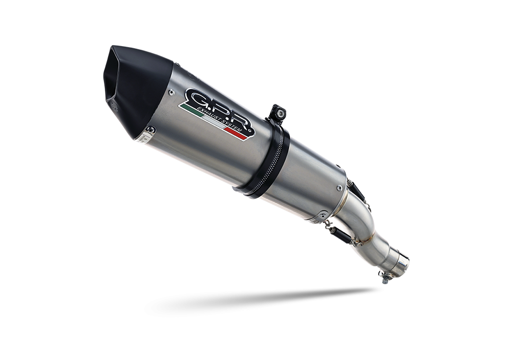 Scarico GPR compatibile con  Yamaha Tenere 700 2021-2024, GP Evo4 Titanium, Scarico omologato, silenziatore con db killer estraibile e raccordo specifico