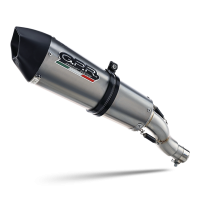 Scarico GPR compatibile con  Yamaha Tenere 700 2021-2024, GP Evo4 Titanium, Scarico omologato, silenziatore con db killer estraibile e raccordo specifico