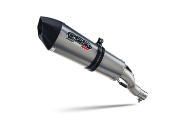 Scarico GPR compatibile con  Yamaha Tenere 700 2021-2024, GP Evo4 Titanium, Scarico omologato, silenziatore con db killer estraibile e raccordo specifico