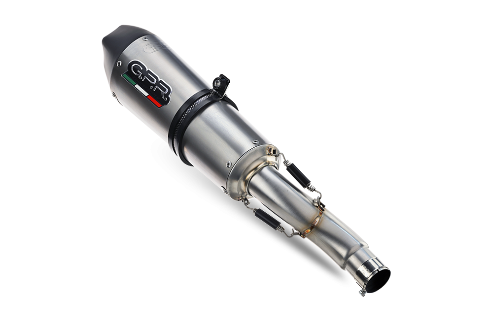 Scarico GPR compatibile con  Yamaha Tenere 700 2021-2024, GP Evo4 Titanium, Scarico omologato, silenziatore con db killer estraibile e raccordo specifico