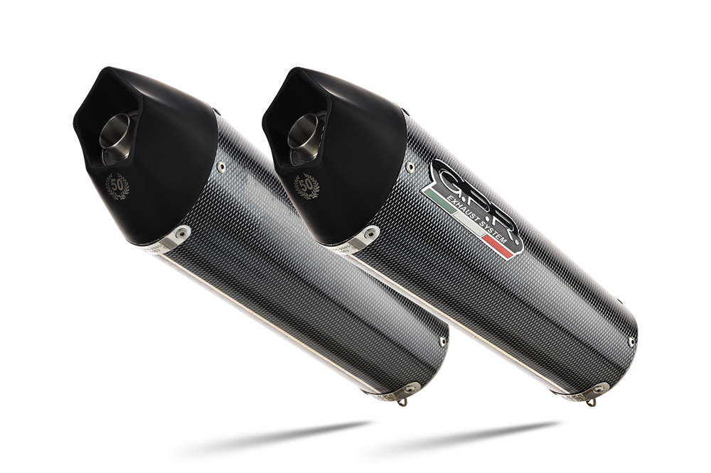 Scarico GPR compatibile con  Honda Cbr1100XX Superblackbird - X Eleven  1997-2006, Gpe Ann. Poppy, Coppia di terminali di scarico omologati, forniti con db killer removibili e raccordi specifici