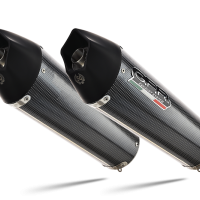 Scarico GPR compatibile con  Honda Cbr1100XX Superblackbird - X Eleven  1997-2006, Gpe Ann. Poppy, Coppia di terminali di scarico omologati, forniti con db killer removibili e raccordi specifici