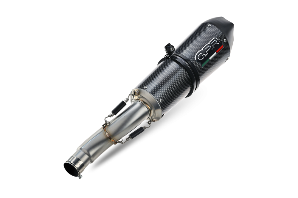 Scarico GPR compatibile con  Honda Cbr1100XX Superblackbird - X Eleven  1997-2006, Gpe Ann. Poppy, Coppia di terminali di scarico omologati, forniti con db killer removibili e raccordi specifici