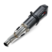 Scarico GPR compatibile con  Honda Cbr1100XX Superblackbird - X Eleven  1997-2006, Gpe Ann. Poppy, Coppia di terminali di scarico omologati, forniti con db killer removibili e raccordi specifici