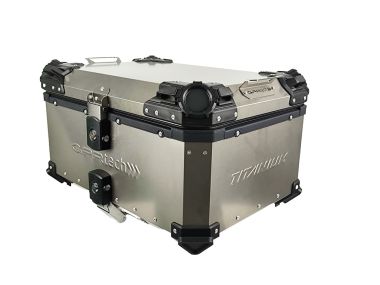 GPR TECH TOP CASE ALPI-TECH 55 LT TITANIUM Bauletto top case TITANIO, colore naturale con piastra universale inclusa