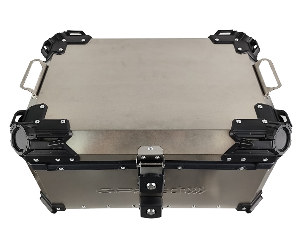 GPR TECH BAULETTO IN TITANIO TOP CASE ALPI-TECH 55 LT. SERIE TITANIUM CON PIASTRA UNIVERSALE