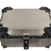 GPR TECH BAULETTO IN TITANIO TOP CASE ALPI-TECH 55 LT. SERIE TITANIUM CON PIASTRA UNIVERSALE