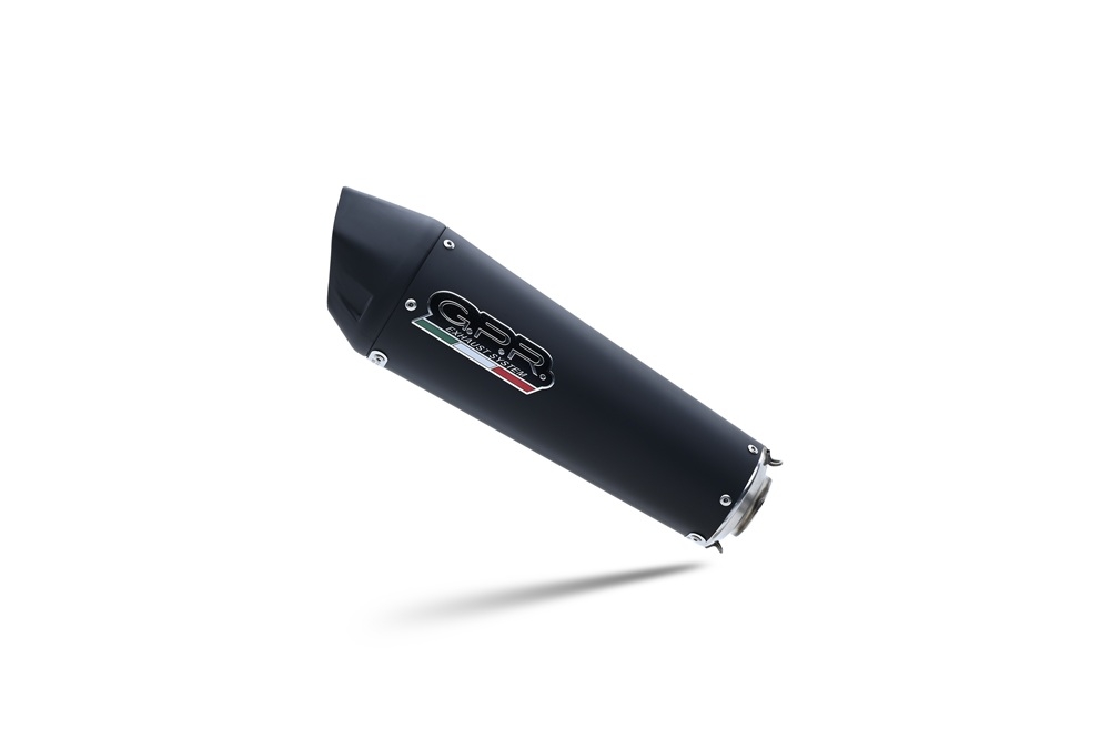 GPR pot echappement compatible avec  Cf Moto 700 Mt 2023-2024, New Grand Prix Evo Black Titanium, Échappement légal, homologué,silencieux avec catalyseur, db killer amovible et tuyau de liaison spécifique 