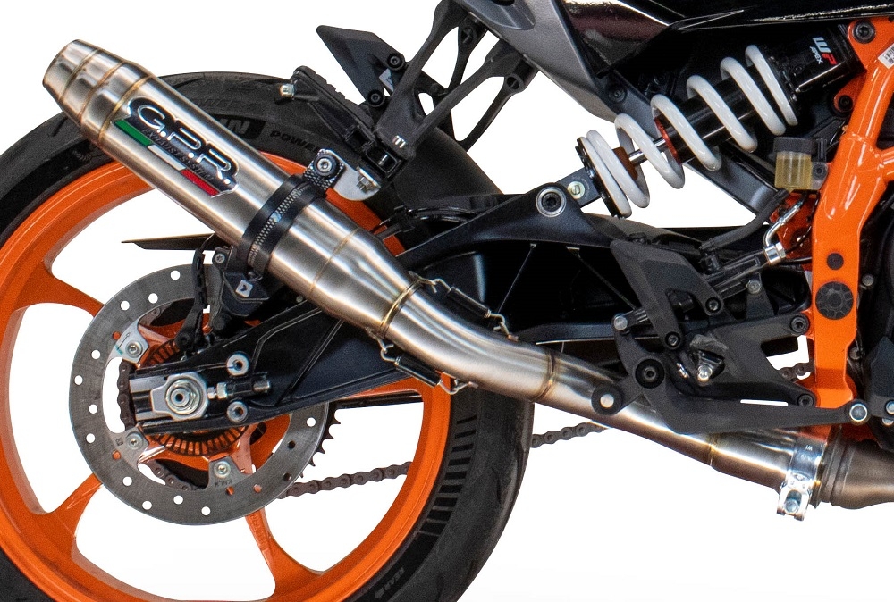 GPR escape compatível com  Husqvarna Svartpilen 401 2024-2025, Deeptone Inox, Escape legal, homologado, silenciador com db killer removível e tubo de ligação específico 