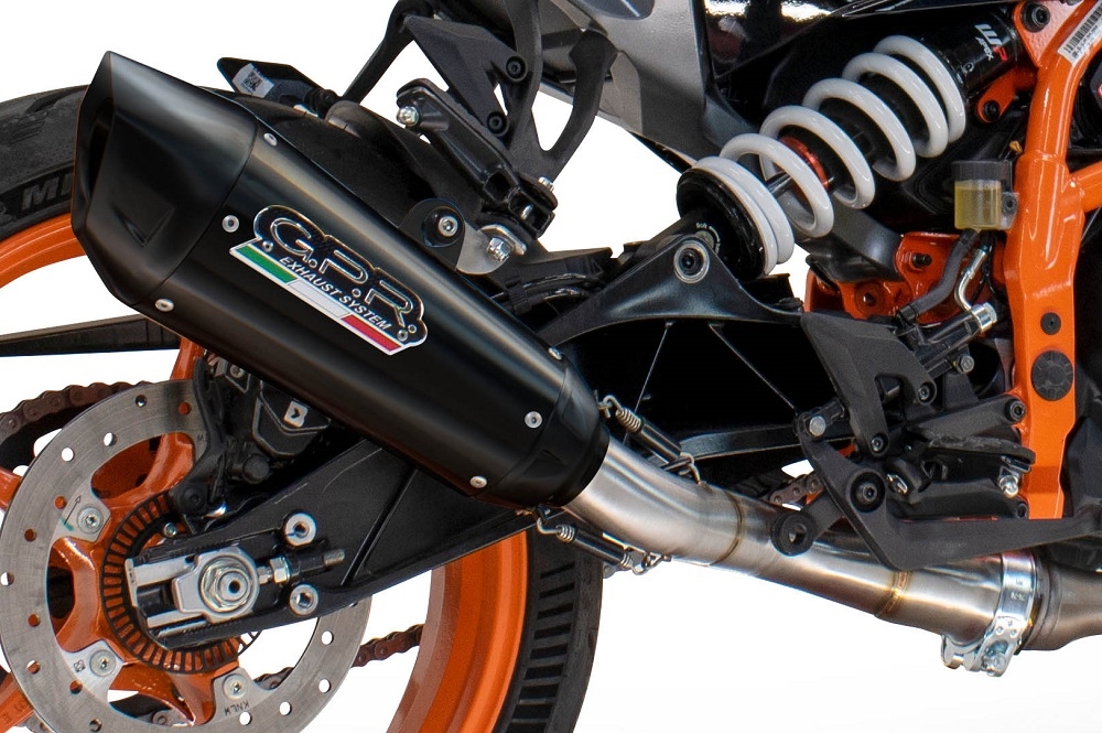 GPR escape compatible con  Ducati Multistrada 1260 2018-2020, GP-Revo Black Titanium, Escape legal, homologado, silenciador con db killer desmontable y tubo de conexión específico 