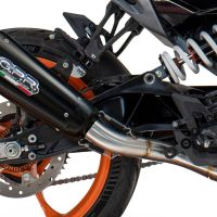GPR escape compatible con  Husqvarna Svartpilen 125 2024-2025, GP-Revo Black Titanium, Escape legal, homologado, silenciador con db killer desmontable y tubo de conexión específico 