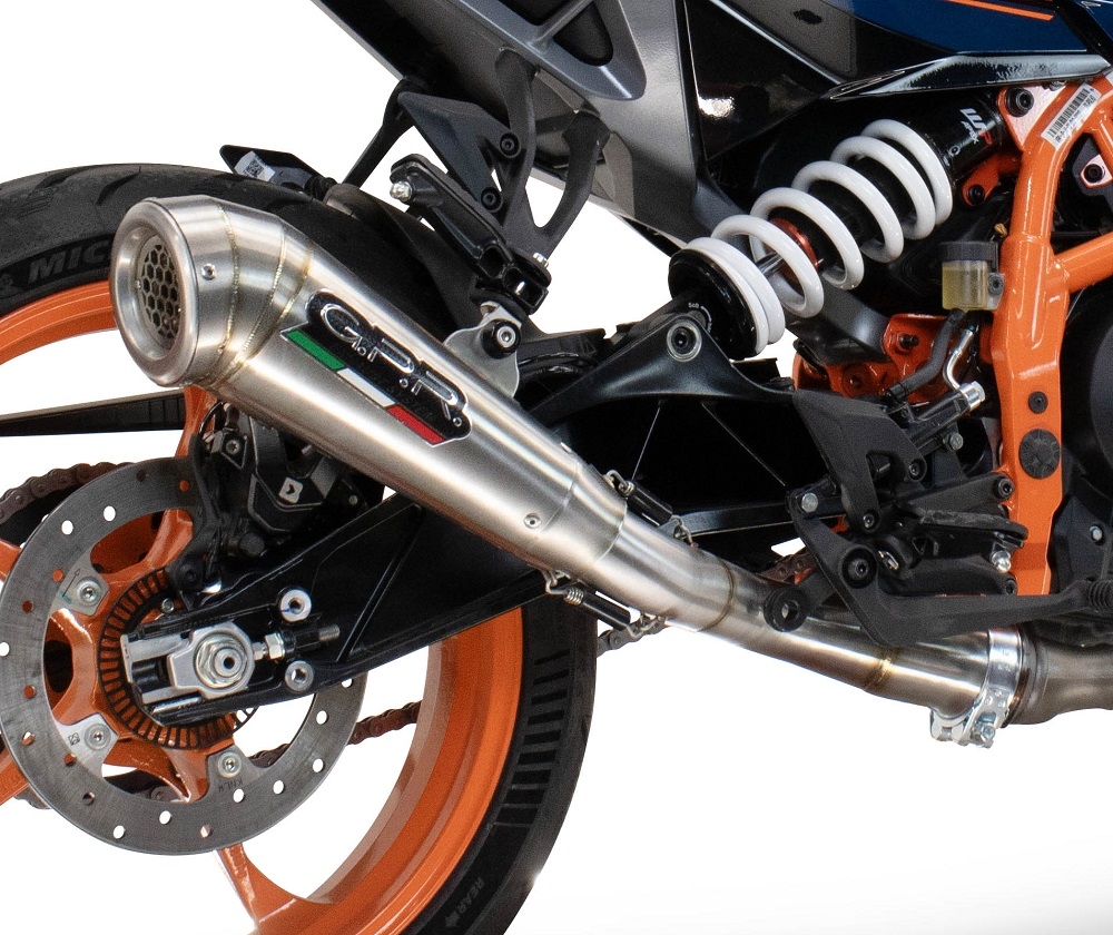 GPR escape compatível com  Husqvarna Vitpilen 125 2024-2025, Powercone Evo, Escape legal, homologado, silenciador com db killer removível e tubo de ligação específico 