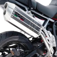 Scarico GPR compatibile con  Aprilia Caponord 1200 2013-2016, Hyper Sonic Inox, Scarico omologato, silenziatore con db killer estraibile e raccordo specifico