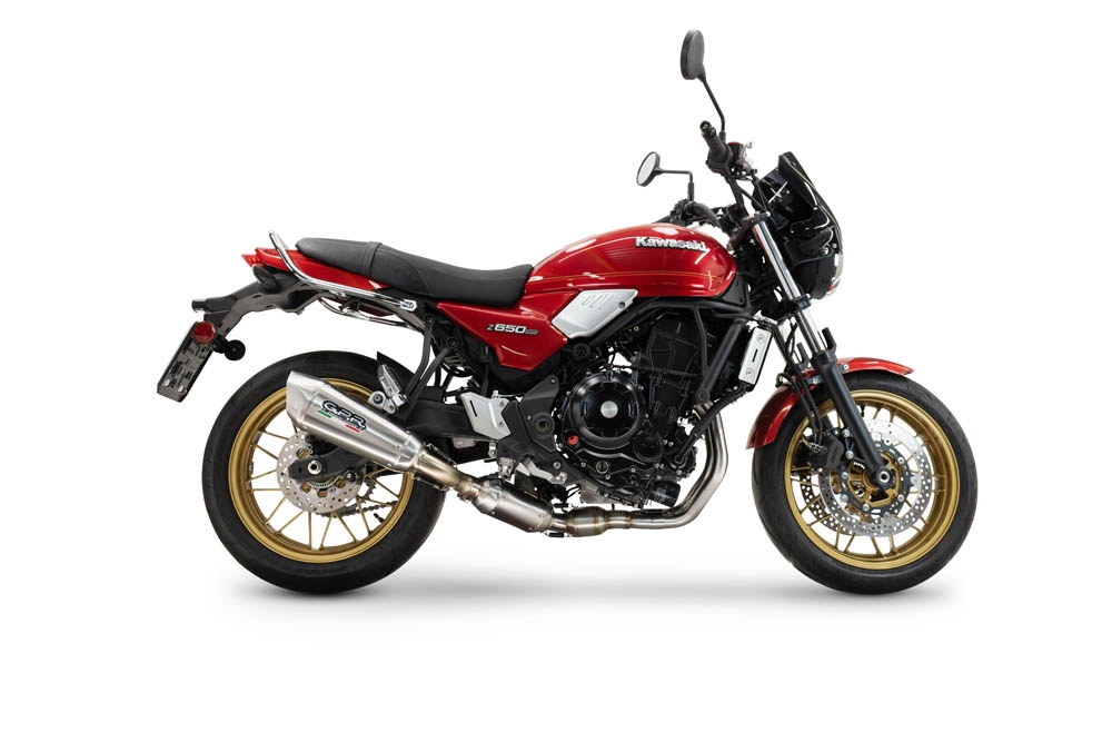 GPR escape compatible con  Kawasaki Z 650 RS 2024-2025, GP-Revo Titanium, Silenciador homologado para ruido, escape completo con catalizador y db killer 