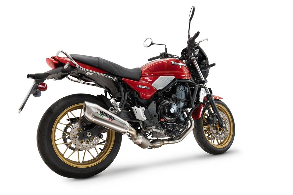 GPR escape compatible con  Kawasaki Z 650 RS 2024-2025, GP-Revo Titanium, Silenciador homologado para ruido, escape completo con catalizador y db killer 