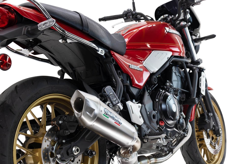 GPR escape compatible con  Kawasaki Z 650 RS 2024-2025, GP-Revo Titanium, Silenciador homologado para ruido, escape completo con catalizador y db killer 