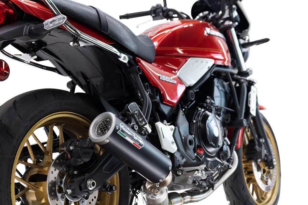 Scarico GPR compatibile con  Kawasaki Z 650 RS 2024-2025, M3 Black Titanium, Scarico completo omologato per il rumore,fornito con db killer,catalizzatore conforme alla revisione e collettore