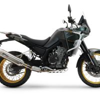 GPR escape compatible con  Kove 800X 2024-2026, Furore-X Acciaio Inox, Escape racing, silencioso con tubo de conexión 
