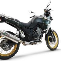 GPR pot echappement compatible avec  Kove 800X 2024-2026, Dune Triovale Titanio, Échappement légal, homologué,silencieux avec db killer amovible et tuyau de liaison spécifique 