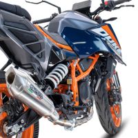 GPR pot echappement compatible avec  Ktm Duke 390 2024-2025, GP-Revo Titanium, Échappement légal, homologué,silencieux avec db killer amovible et tuyau de liaison spécifique 