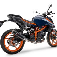 Scarico GPR compatibile con  Ktm Duke 200 2024-2025, M3 Black Titanium, Scarico omologato, silenziatore con db killer estraibile e raccordo specifico